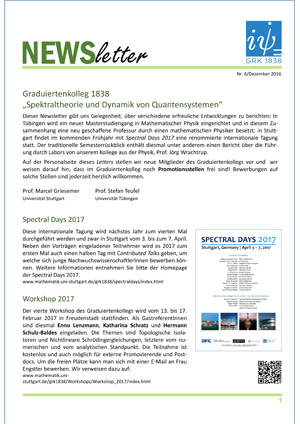Newsletter first page