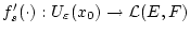 % latex2html id marker 31095
$ f'_{s}(\cdot ):U_{\varepsilon }(x_{0})\to \mathcal {L}(E,F) $