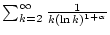 $ \sum _{k=2}^{\infty }\frac{{1}}{k(\ln k)^{1+\alpha }} $