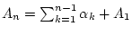 $ A_{n}=\sum _{k=1}^{n-1}\alpha _{k}+A_{1} $