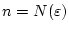 $ n=N(\varepsilon ) $