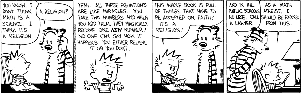 Calvin to Hobbes on maths as religion