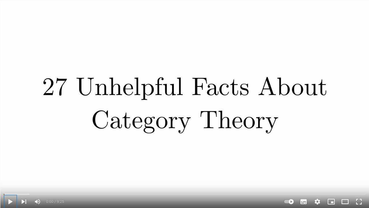 27 unhelpful facts about category theory