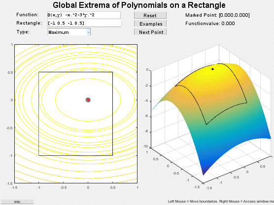 Demo Extrema of Bivariate Polynomials on a Rectangle
