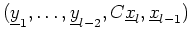 $ \mbox{$(\underline{y}_1,\ldots,\underline{y}_{l-2},C\underline{x}_l,\underline{x}_{l-1})$}$