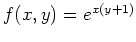 $ \mbox{$f(x,y)=e^{x(y+1)}$}$