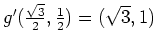 $ \mbox{$g'(\frac{\sqrt 3}{2},\frac{1}{2}) = (\sqrt{3}, 1)$}$