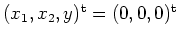 $ \mbox{$(x_1,x_2,y)^\text{t}=(0,0,0)^\text{t}$}$