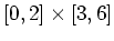 $ \mbox{$[0,2]\times [3,6]$}$