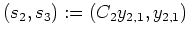 $ \mbox{$(s_2, s_3) := (C_2 y_{2,1}, y_{2,1})$}$