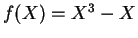 $ \mbox{$f(X) = X^3 - X$}$